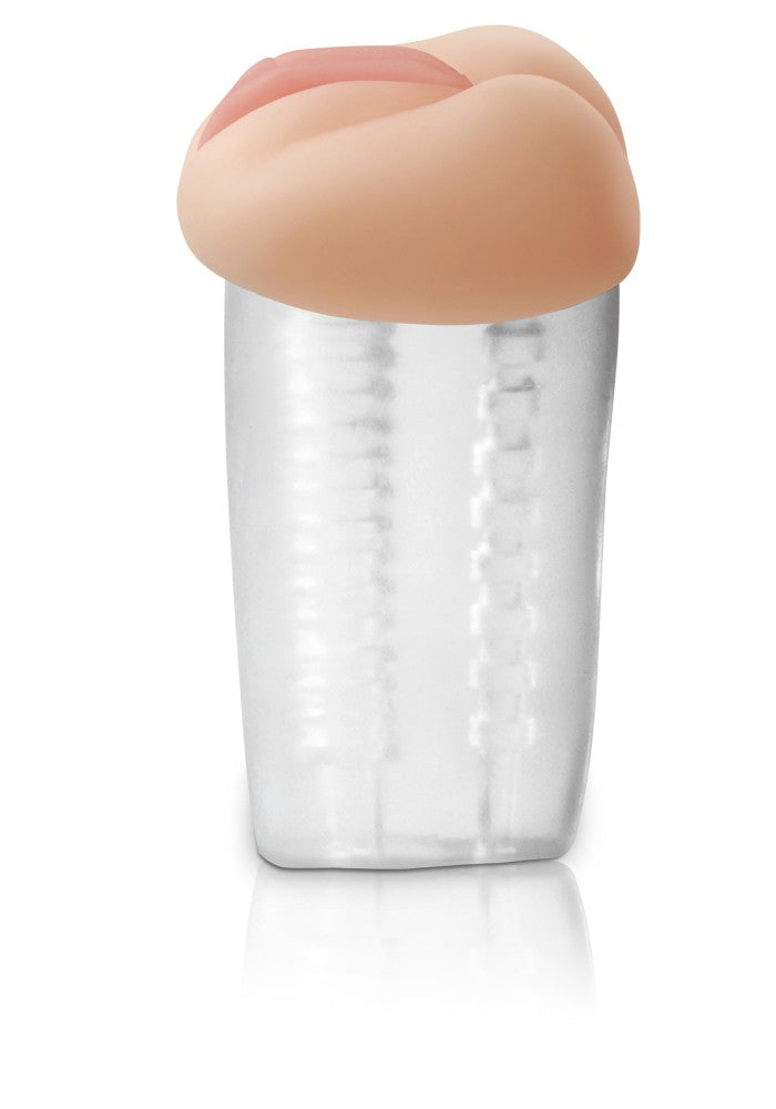 PIPEDREAM - PDX EXTREME - DELUXE SEE-THRU STROKER  CLEAR/ PINK