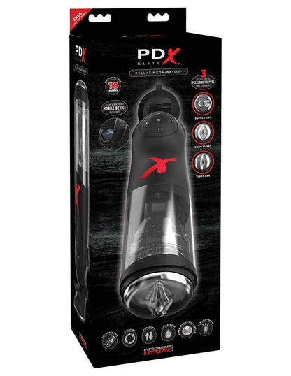 PIPEDREAM - PDX ELITE - DELUXE MEGA-BATOR  CLEAR/BLACK