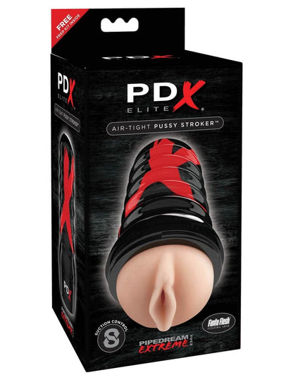 PIPEDREAM - PDX ELITE - AIR TIGHT PUSSY STROKER  LIGHT/BLACK