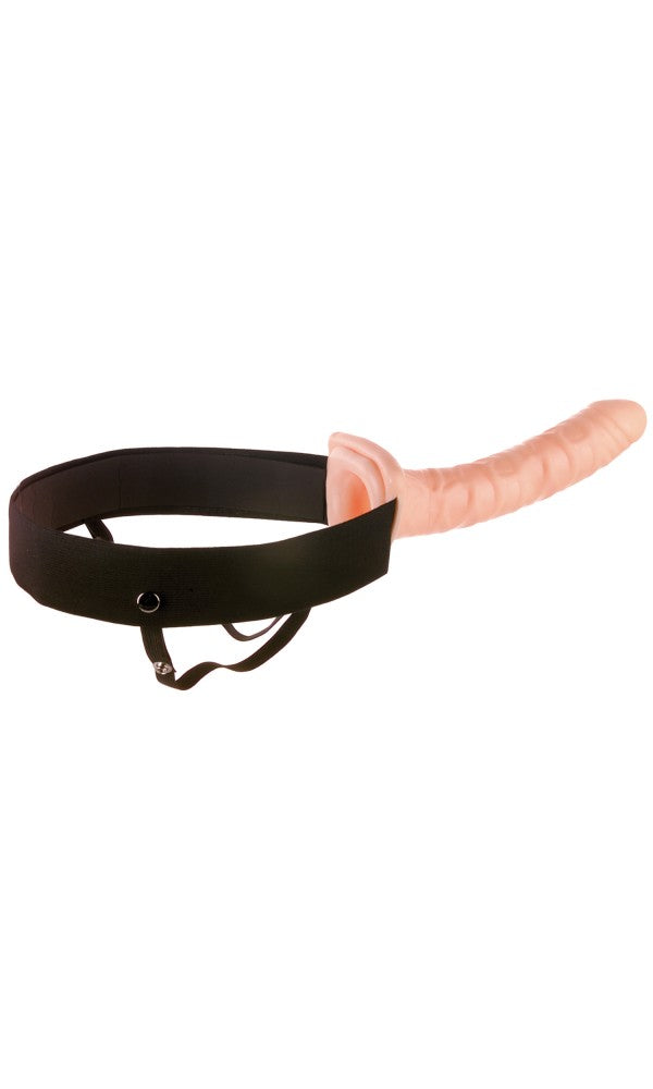 PIPEDREAM - FETISH FANTASY SERIES - 10" HOLLOW STRAP-ON  LIGHT/BLACK