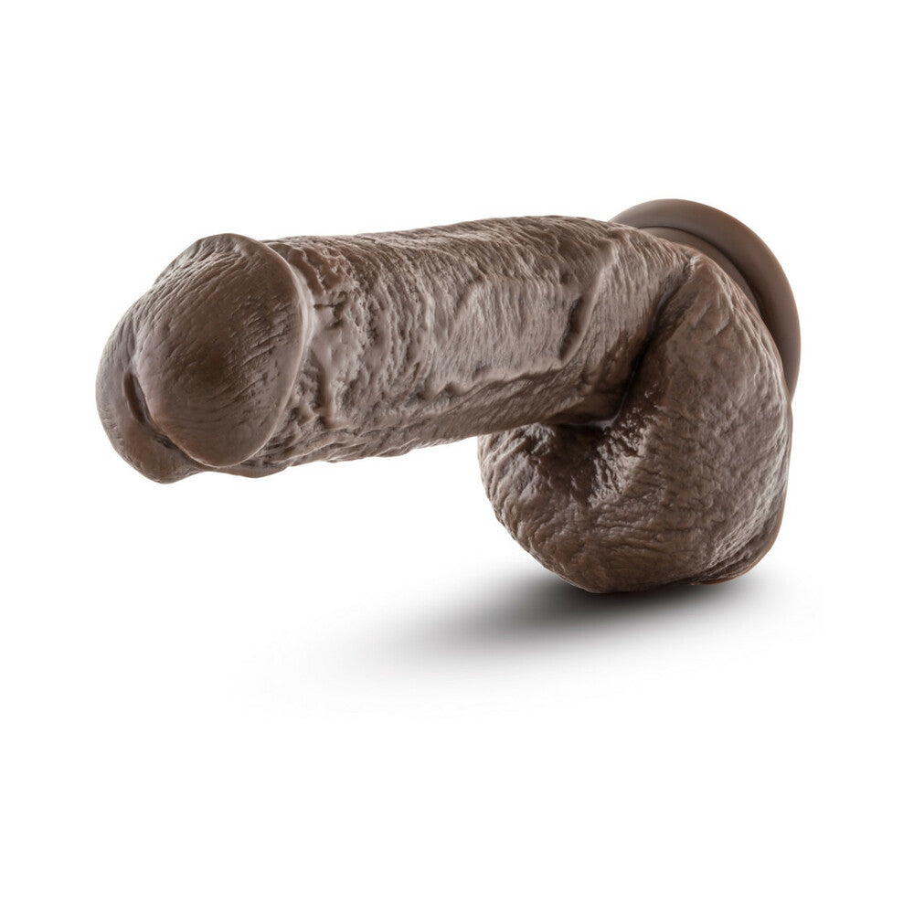 DR. SKIN MR. D REALISTIC 8.5 IN. DILDO WITH BALLS BROWN