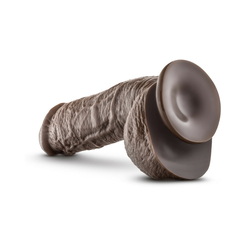 DR. SKIN MR. D REALISTIC 8.5 IN. DILDO WITH BALLS BROWN