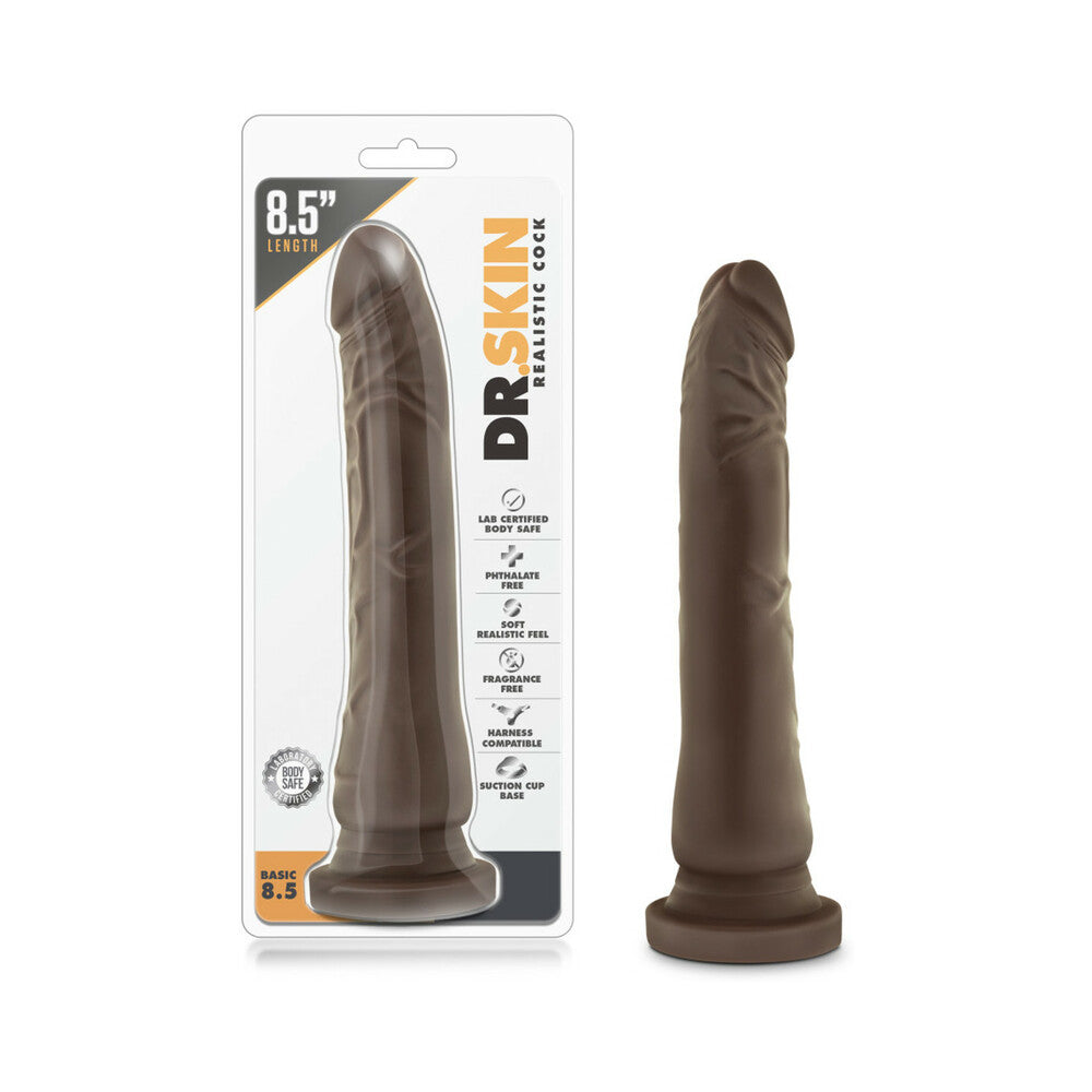 DR. SKIN BASIC 8.5 IN. DILDO BROWN
