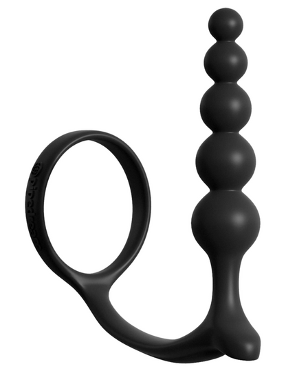 PIPEDREAM - ANAL FANTASY COLLECTION - ASS-GASM COCKRING ANAL BEADS BLACK