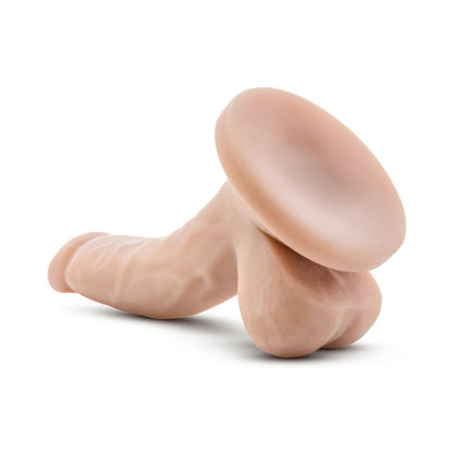 DR. SKIN MINI REALISTIC 4 IN. DILDO WITH BALLS BEIGE