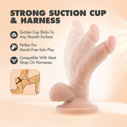 COLORETE - DILDO REALISTA DR. SKIN MINI PENE DE 4 PULGADAS CON TESTÍCULOS BEIGE
