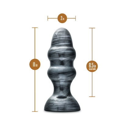 JET STEALTH 6.5 IN. ANAL PLUG CARBON METALLIC BLACK