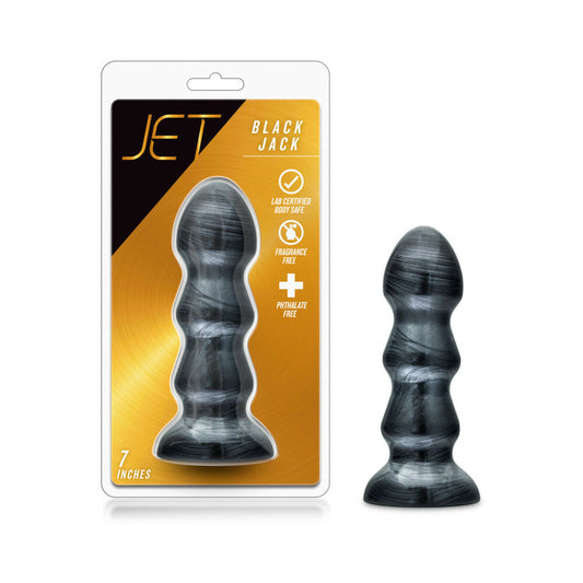 BLUSH - JET BLACK JACK 7 IN. ANAL PLUG CARBON METALLIC BLACK
