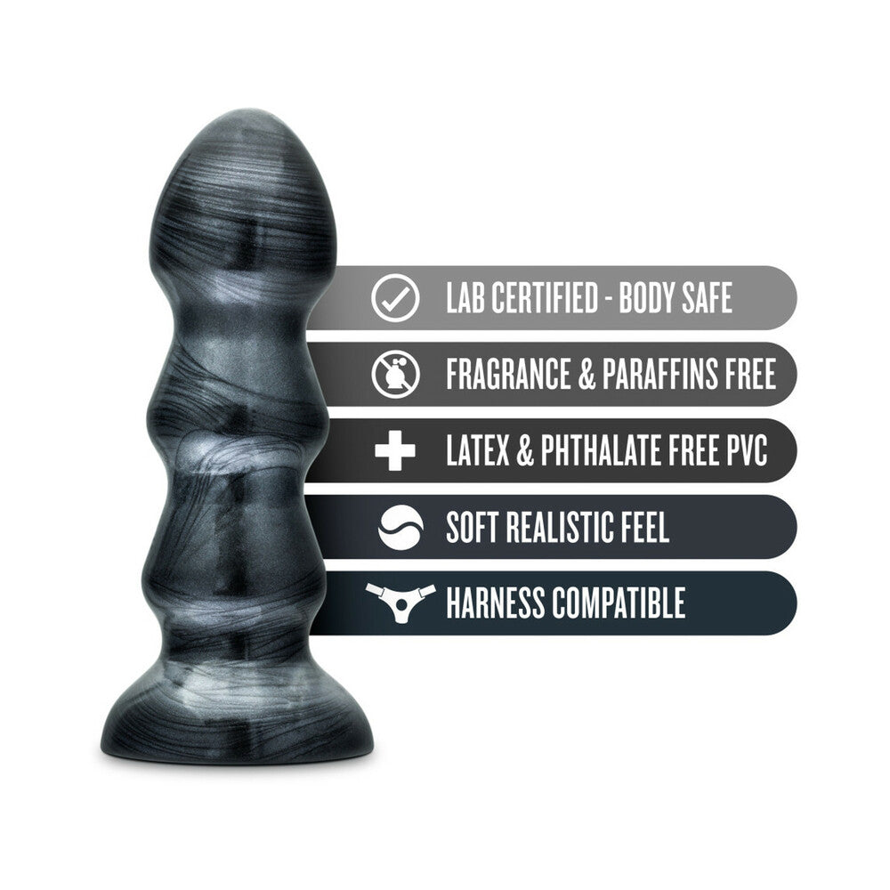 BLUSH - JET BLACK JACK 7 IN. ANAL PLUG CARBON METALLIC BLACK