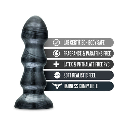 JET BLACK JACK 7 IN. ANAL PLUG CARBON METALLIC BLACK