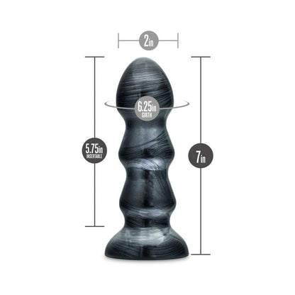 JET BLACK JACK 7 IN. ANAL PLUG CARBON METALLIC BLACK