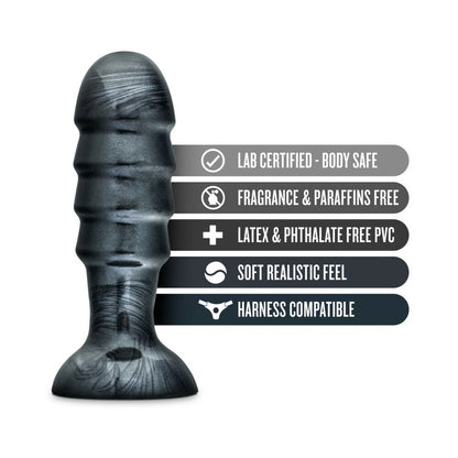 BLUSH - JET BRUISER 7.5 IN. ANAL PLUG CARBON METALLIC BLACK