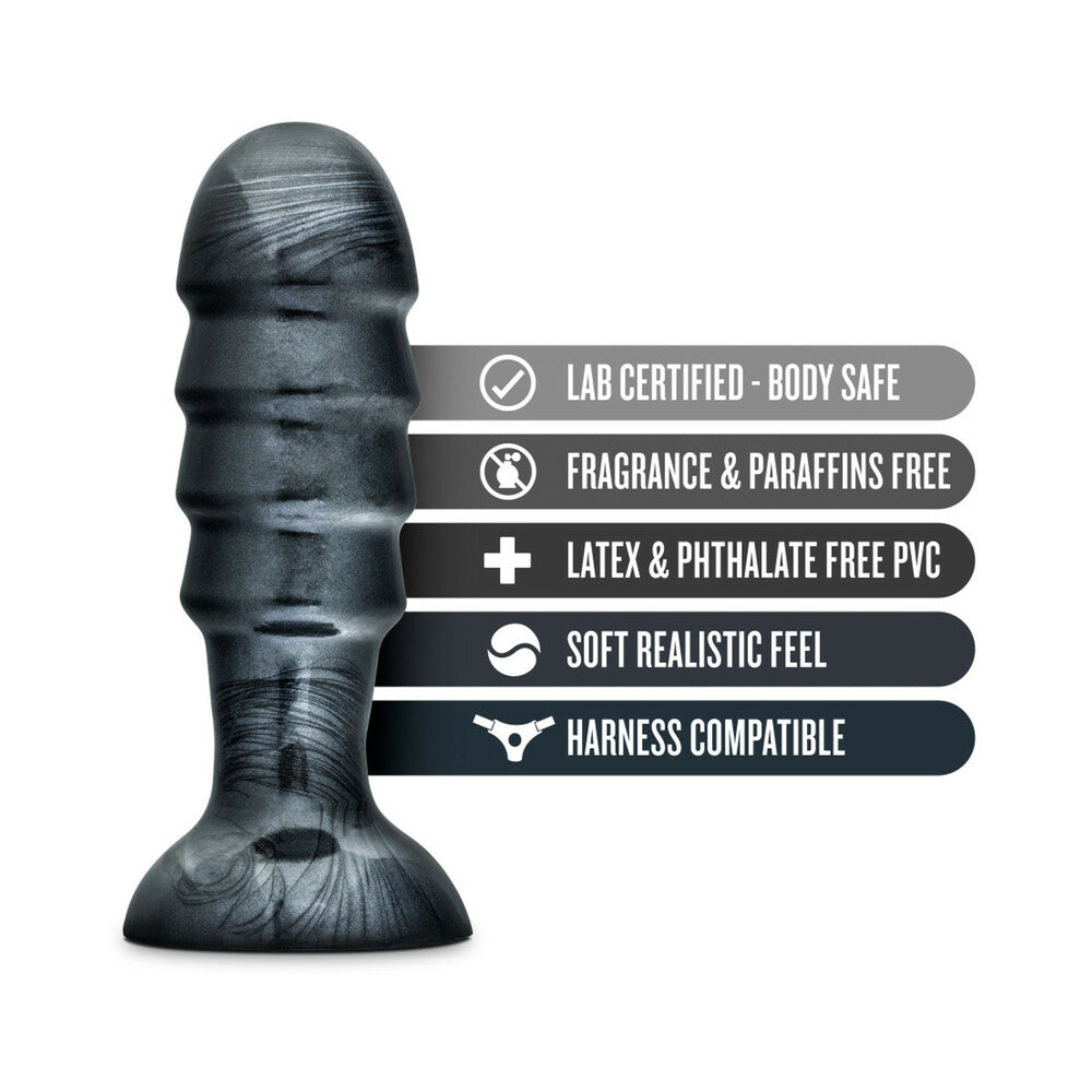 JET BRUISER 7.5 IN. ANAL PLUG CARBON METALLIC BLACK