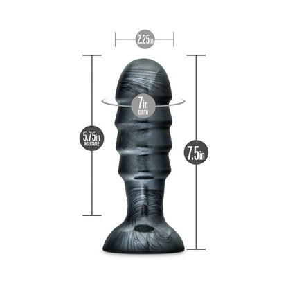 JET BRUISER 7.5 IN. ANAL PLUG CARBON METALLIC BLACK