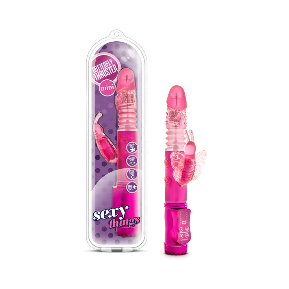 BLUSH - SEXY THINGS BUTTERFLY THRUSTER MINI DUAL STIMULATION VIBRATOR