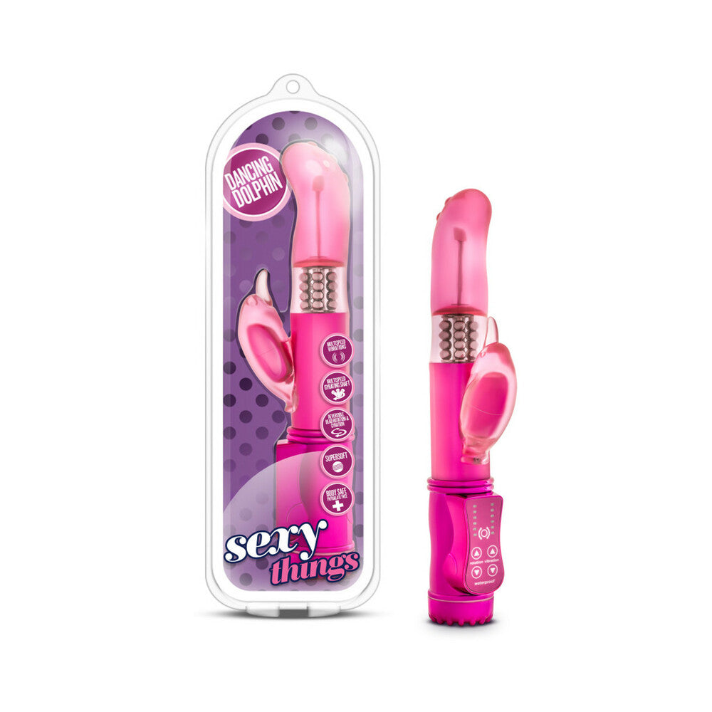 SEXY THINGS DANCING DOLPHIN DUAL STIMULATION VIBRATOR FUCHSIA