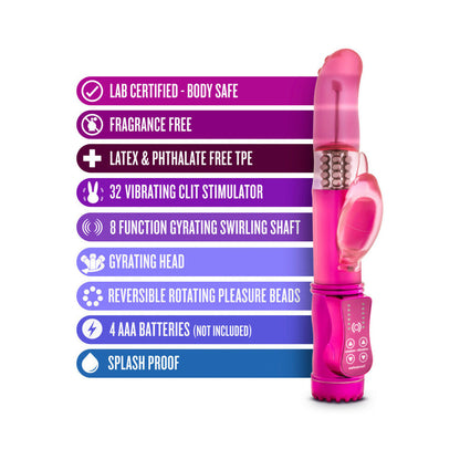 SEXY THINGS DANCING DOLPHIN DUAL STIMULATION VIBRATOR FUCHSIA