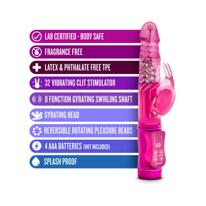 BLUSH - VIBRADOR DE DOBLE ESTIMULACIÓN CON FORMA DE CONEJO JUGUETÓN SEXY THINGS FUCSIA