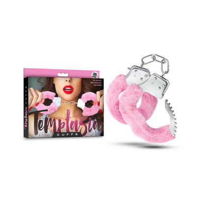 BLUSH - TEMPTASIA ADJUSTABLE FAUX FUR CUFFS