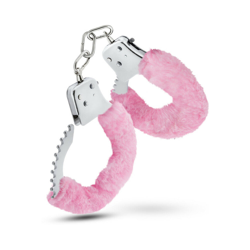 TEMPTASIA ADJUSTABLE FAUX FUR CUFFS PINK