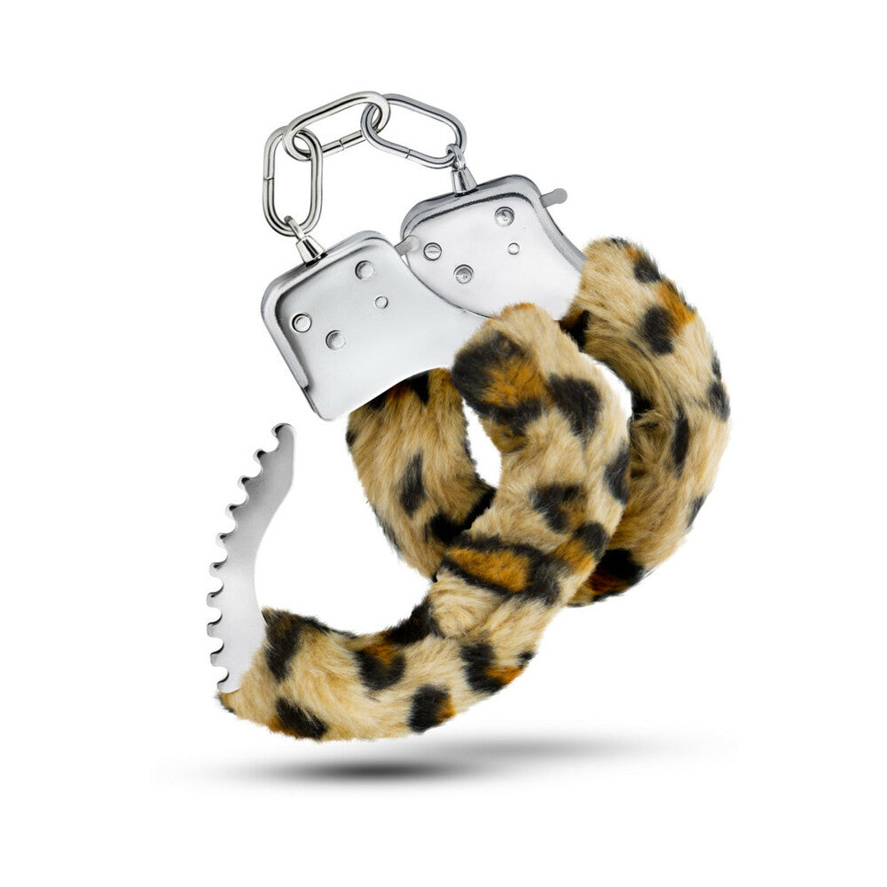 TEMPTASIA ADJUSTABLE FAUX FUR CUFFS LEOPARD