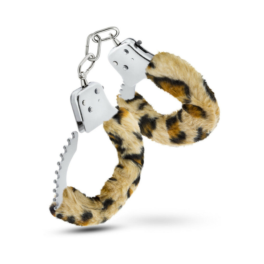 COLORETE - PUÑOS AJUSTABLES DE PELO SINTÉTICO TEMPTASIA LEOPARDO