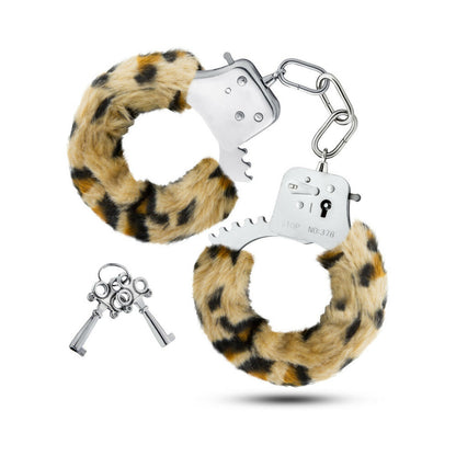 COLORETE - PUÑOS AJUSTABLES DE PELO SINTÉTICO TEMPTASIA LEOPARDO