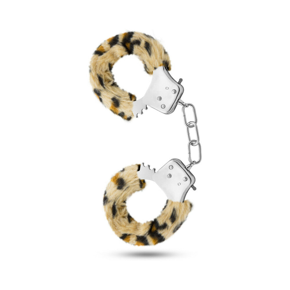 TEMPTASIA ADJUSTABLE FAUX FUR CUFFS LEOPARD