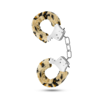 TEMPTASIA ADJUSTABLE FAUX FUR CUFFS LEOPARD