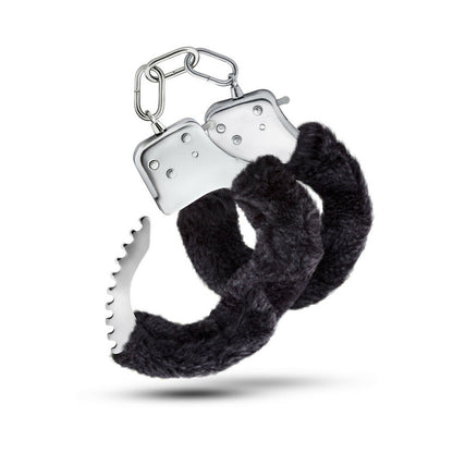 TEMPTASIA ADJUSTABLE FAUX FUR CUFFS BLACK