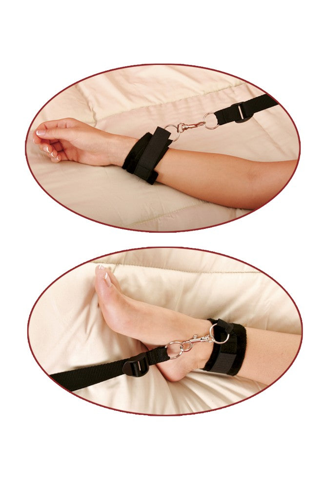 PIPEDREAM - FETISH FANTASY SERIES - BED BINDINGS RESTRAINT KIT  BLACK