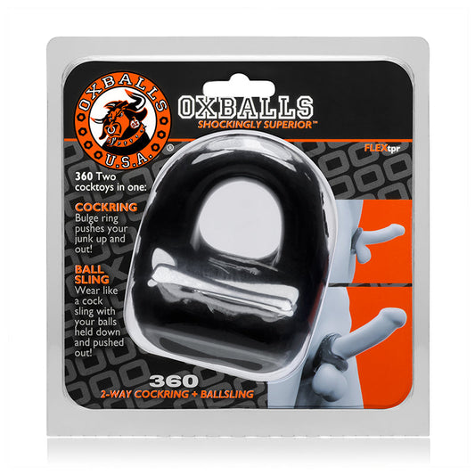 OXBALLS - 360, COCKRING & BALLSLING, BLACK