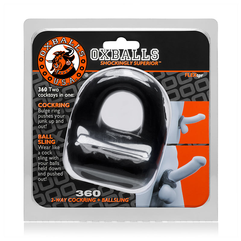 OXBALLS 360, COCKRING & BALLSLING, BLACK