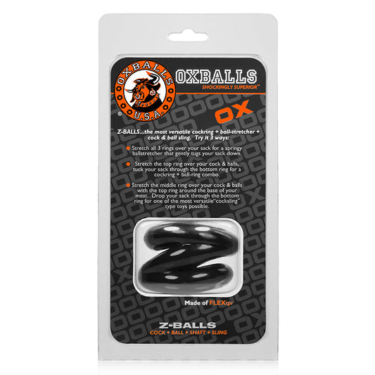 OXBALLS Z-BALLS, BALLSTRETCHER, BLACK