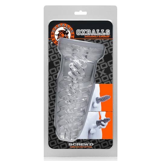 OXBALLS - SCREW''D, SUPER SQUISH CORKSCREW JACKOFF TOY, CLEAR