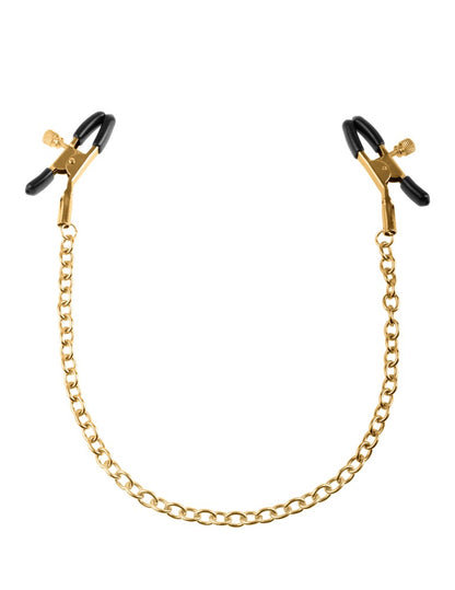 PIPEDREAM - FETISH FANTASY GOLD - CHAIN NIPPLE CLAMPS  GOLD/BLACK