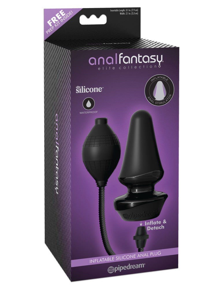 PIPEDREAM - ANAL FANTASY ELITE - INFLATABLE SILICONE BUTT PLUG  BLACK