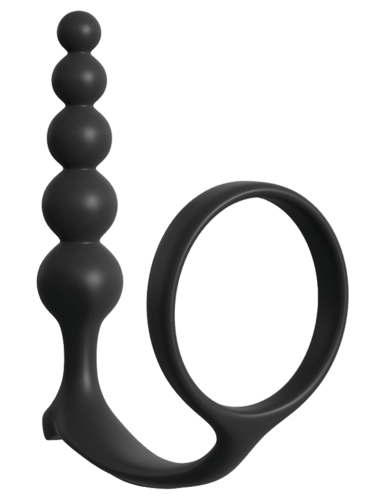 PIPEDREAM - ANAL FANTASY COLLECTION - ASS-GASM COCKRING ANAL BEADS BLACK