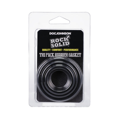 ROCK SOLID TRI-PACK RUBBER GASKET (1.25IN, 1.5IN, 2IN) BLACK