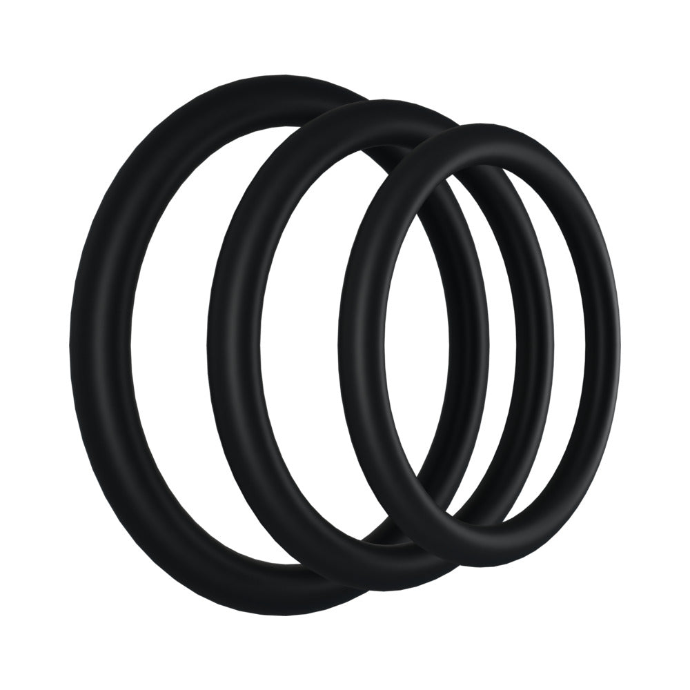 ROCK SOLID - TRI-PACK RUBBER GASKET (1.25IN, 1.5IN, 2IN) BLACK