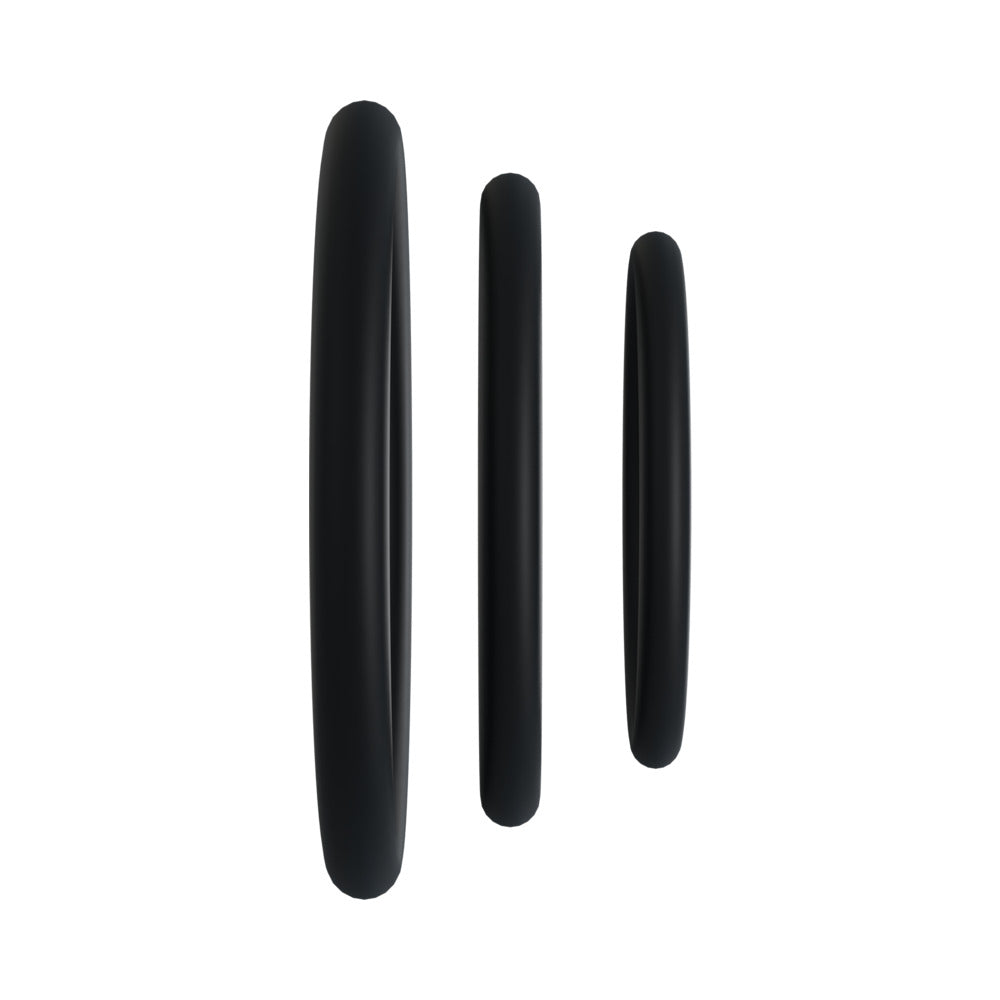 ROCK SOLID - TRI-PACK RUBBER GASKET (1.25IN, 1.5IN, 2IN) BLACK