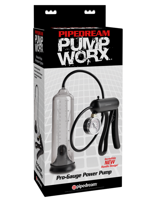 PIPEDREAM - PUMP WORX - PRO-GAUGE POWER PUMP  CLEAR/BLACK