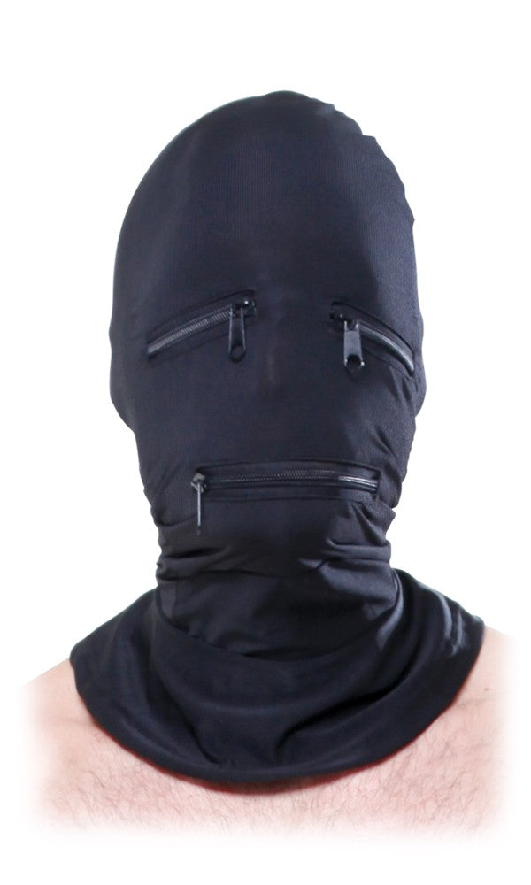 PIPEDREAM - FETISH FANTASY SERIES - ZIPPER FACE HOOD  BLACK