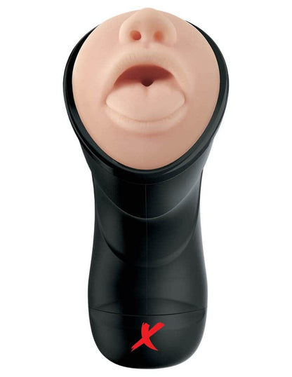 PIPEDREAM - PDX ELITE - DEEP THROAT VIBRATING STROKER LIGHT/BLACK