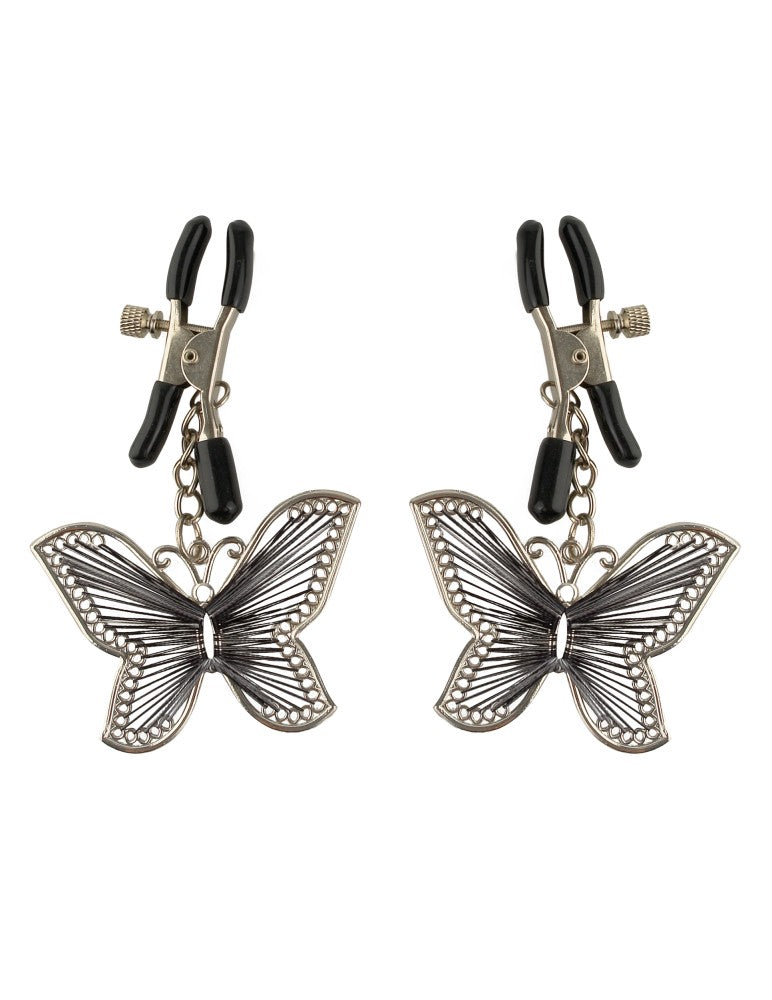 PIPEDREAM - FETISH FANTASY SERIES - BUTTERFLY NIPPLE CLAMPS  SILVER