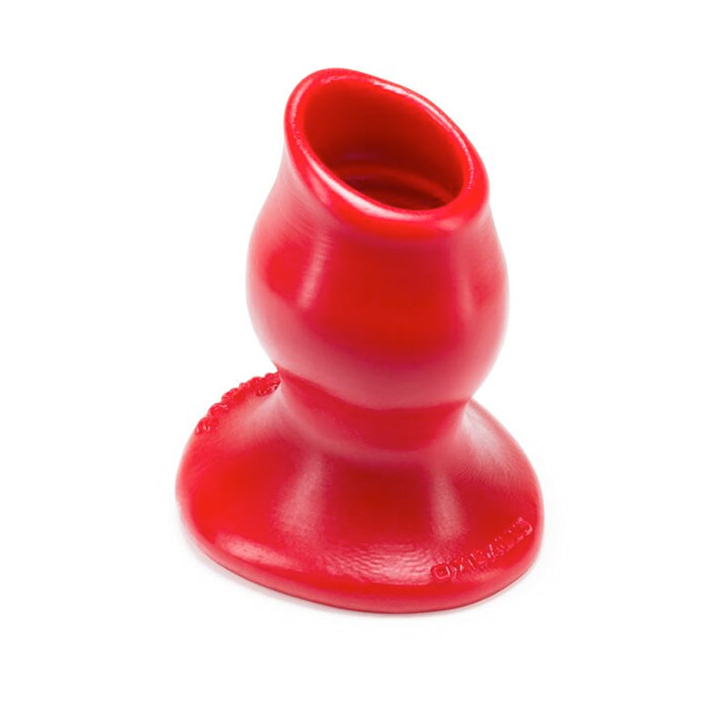 OXBALLS - PIGHOLE-2, HOLLOW PLUG, MEDIUM, RED