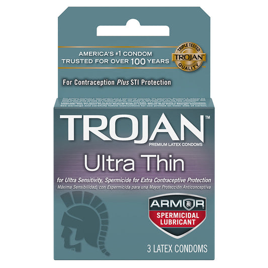 PARADISE MARKETING - TROJAN ULTRA THIN ARMOR (SPERMICIDAL) 3PK