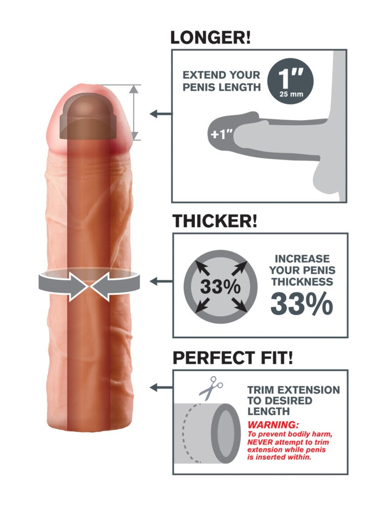 PIPEDREAM - FANTASY X-TENSIONS - PERFECT 1" EXTENSION  LIGHT