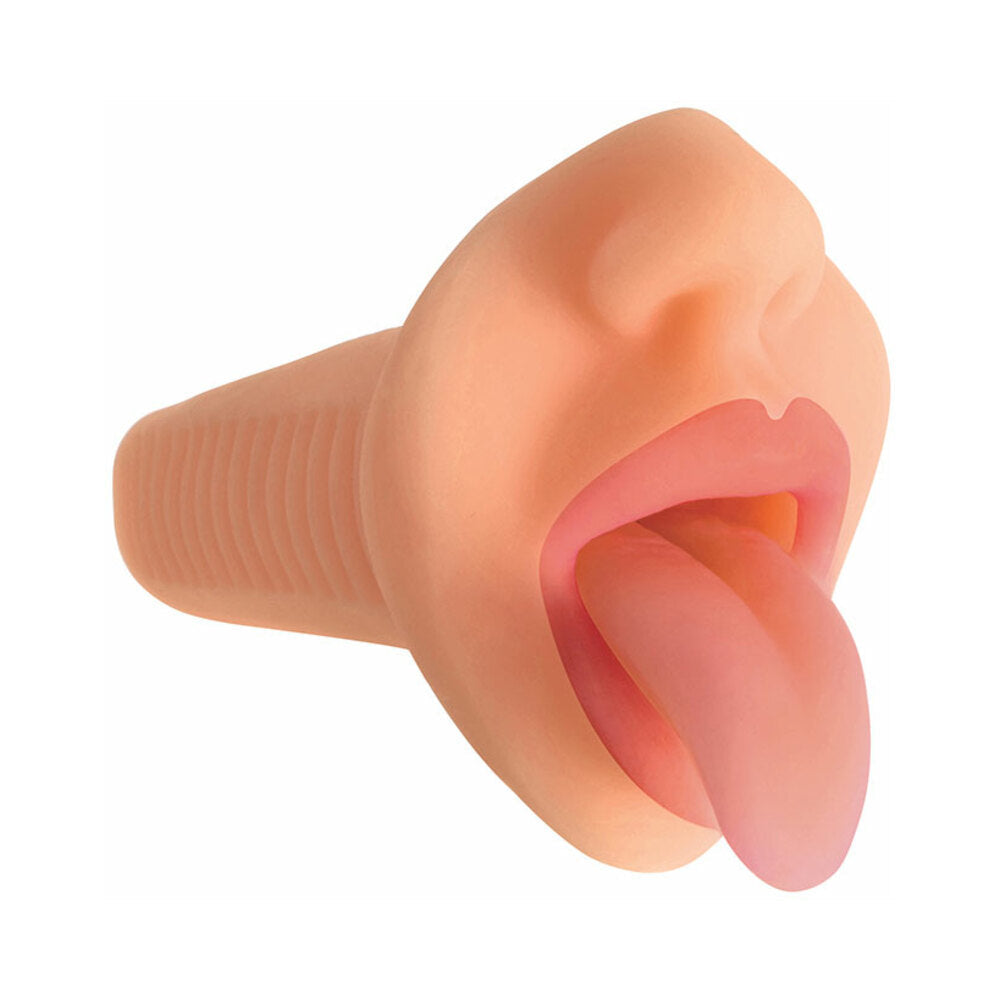 CURVE NOVELTIES - CURVE TOYS MISTRESS PERFECT SUCK COURTNEY VIBRATING DEEP THROAT MOUTH STROKER BEIGE