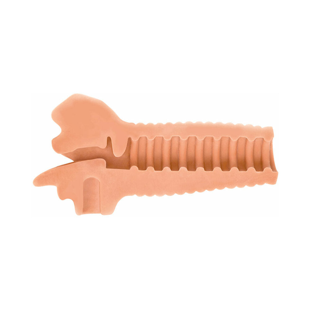 NOVEDADES CURVE - CURVE TOYS MISTRESS PERFECT SUCK COURTNEY VIBRATING DEEP THROAT MOUTH STROKER BEIGE